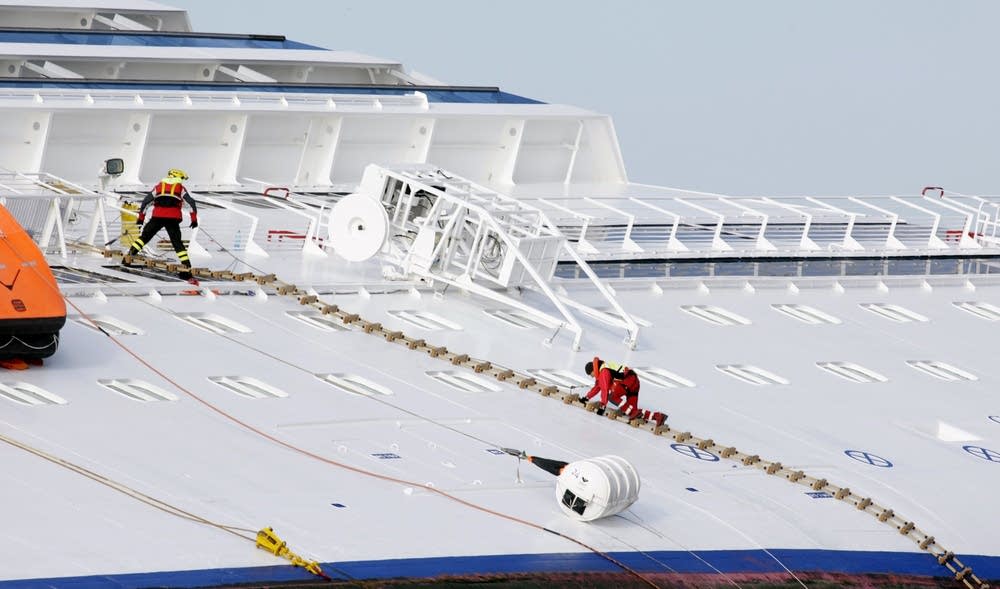 Rescuers at work