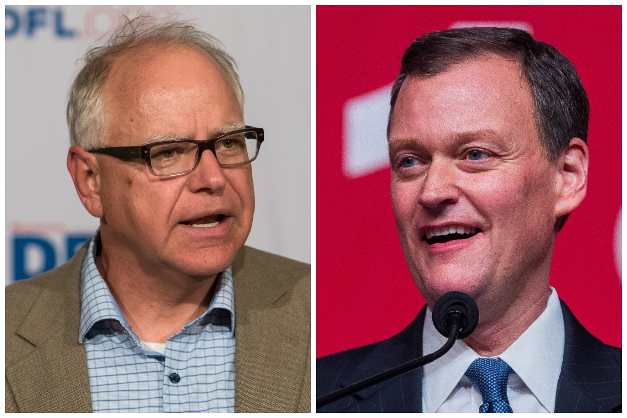 Democrat Tim Walz and Republican Jeff Johnson
