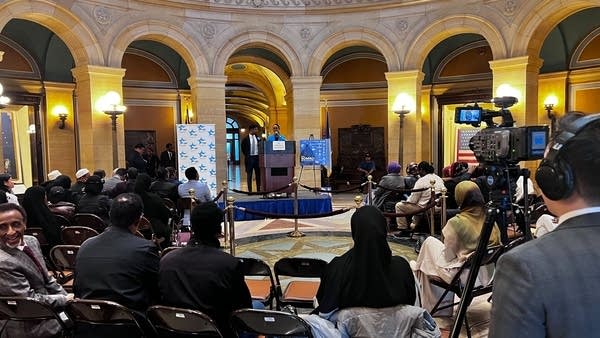 People gather at Capitol press conference
