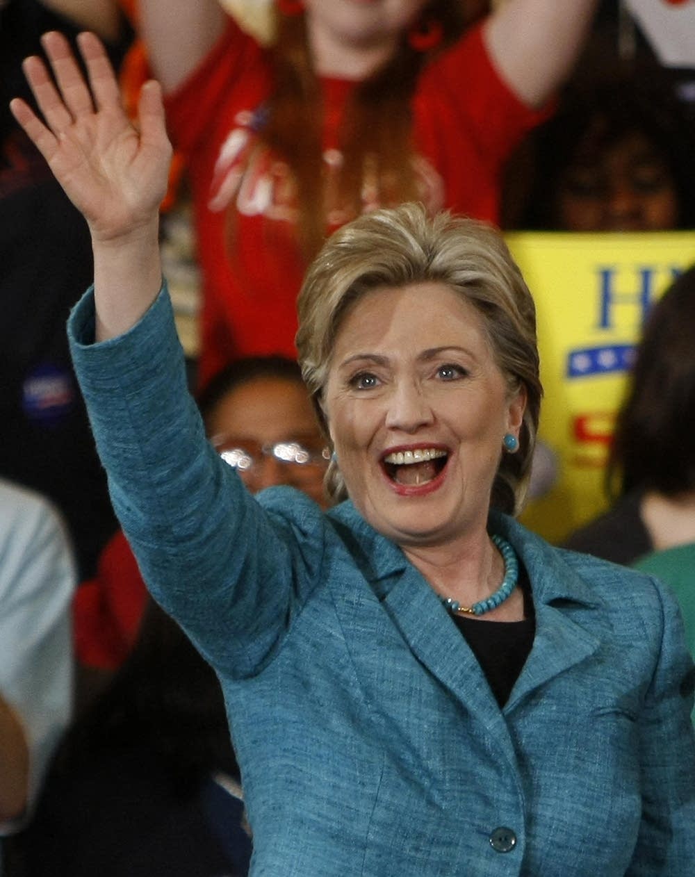 Democratic presidential hopeful Hillary Clinton