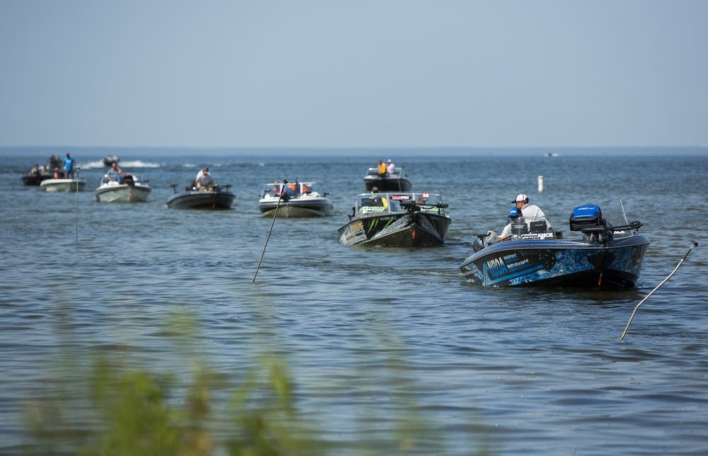 Anglers on Lake Winnibigoshish returned to shore.