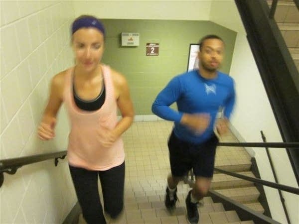 How two students exercise at Saint Paul College