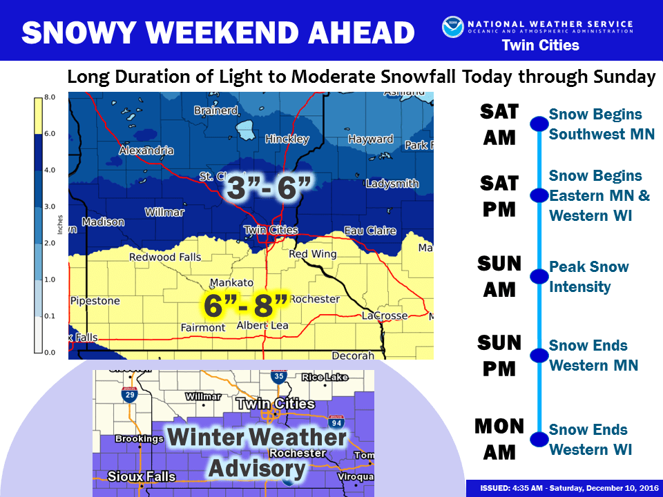 Winter weather advisories this weekend