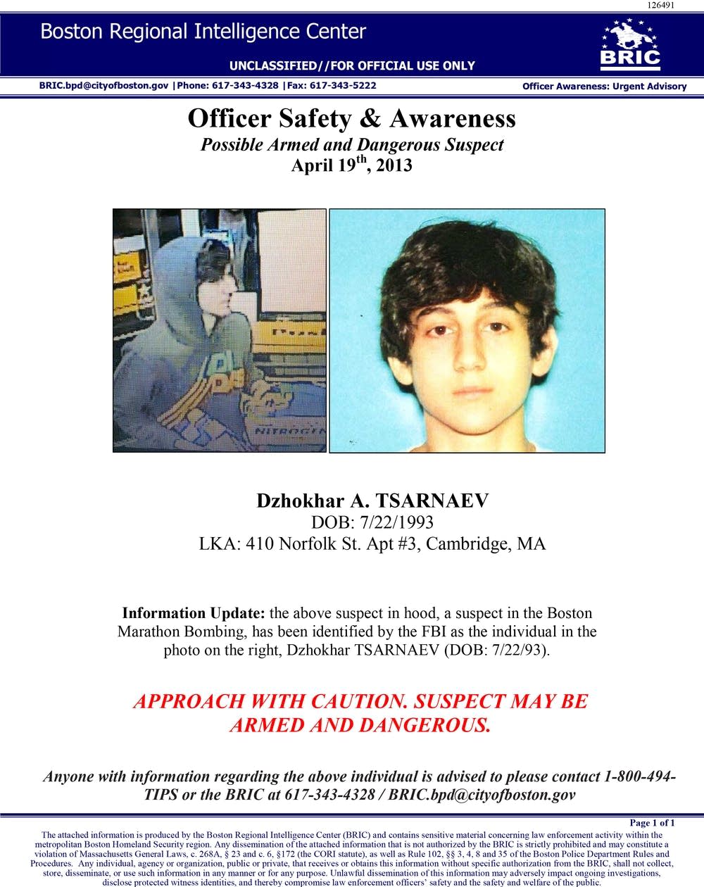 Dzhokhar A. Tsarnaev