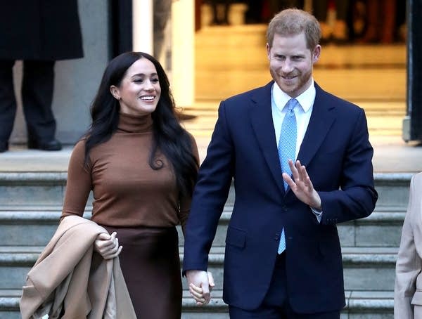Prince Harry, Duke of Sussex and Meghan, Duchess of Sussex depart Canada House in London in early January