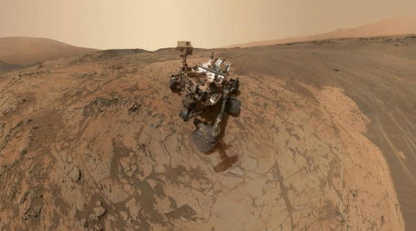 This self-portrait of NASA's Curiosity Mars rover shows the vehicle at the 'Mojave' site, where its drill collected the mission's second taste of Mount Sharp.