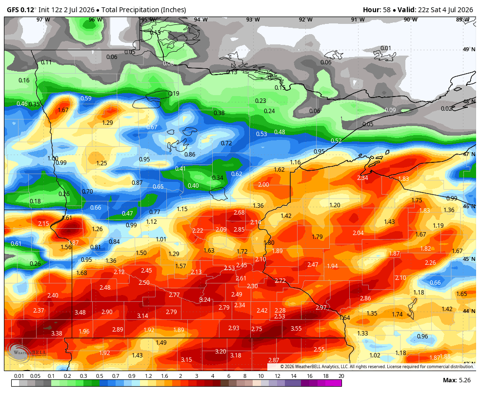 Flooding potential