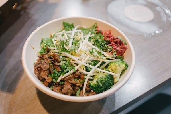 Rice bowl from Sotaroll in Minneapolis, MN.