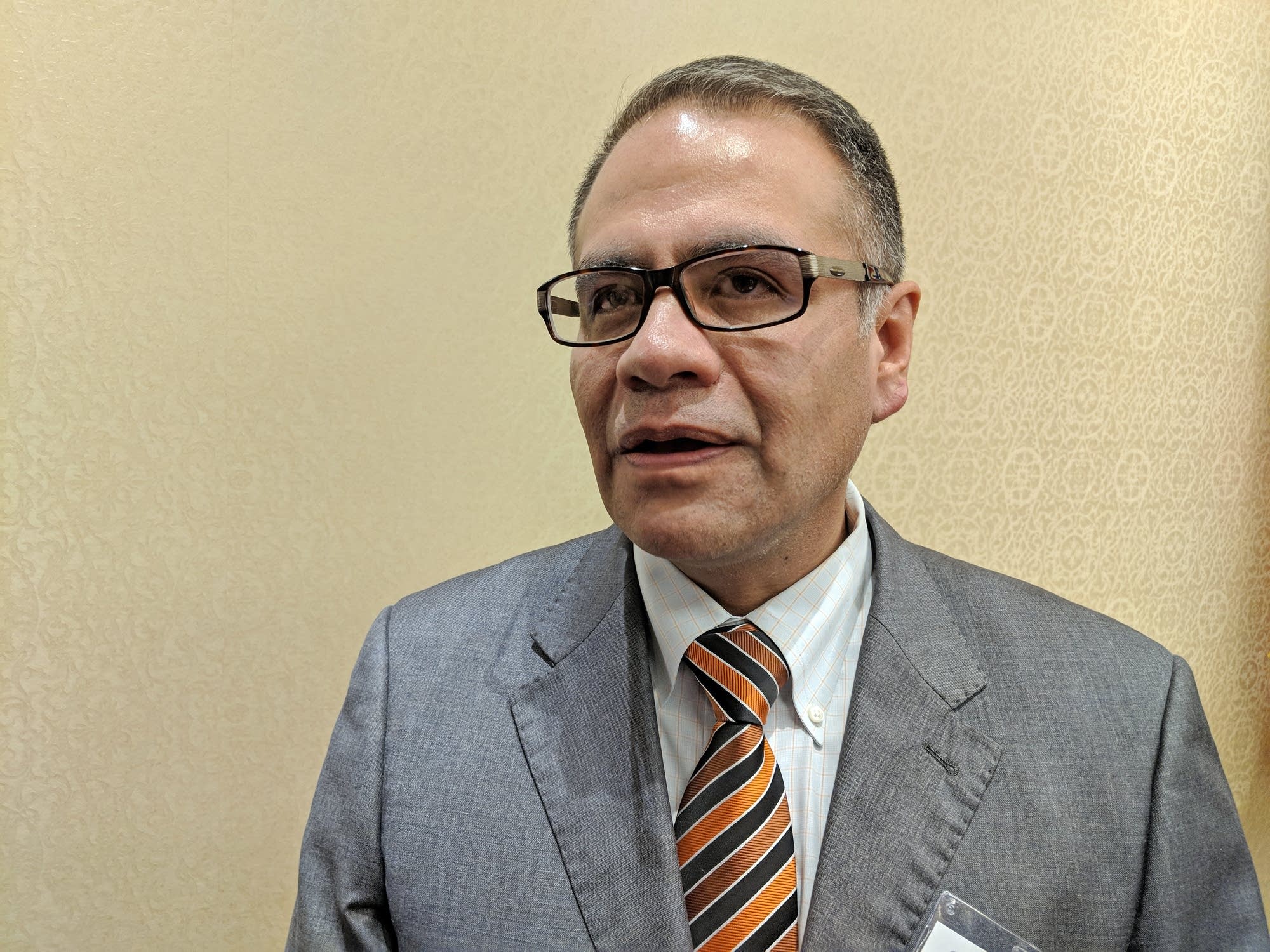 Mexican consul Gerardo Guerrero spoke at a panel on NAFTA.