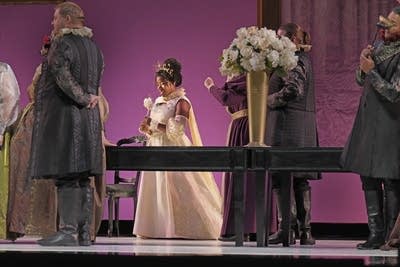 A scene from an operatic production