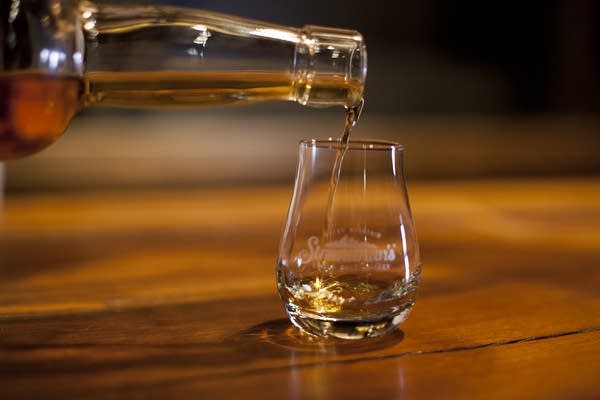 Whisky being poured into a shoot glass at Stranahan's Colorado whisky, in Denver Colorado, (Photo by Amy Brothers /The Denver Post via Getty Images)