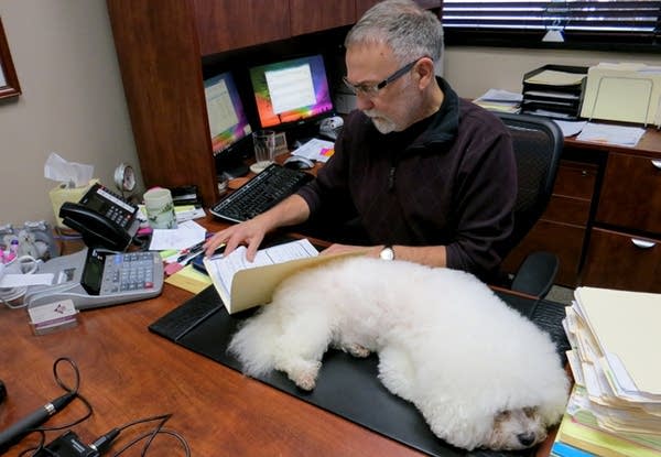 Lee Roehl and dog Baxter