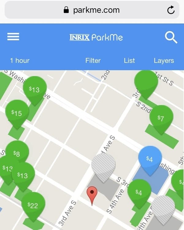 ParkMe.com helps users compare parking prices.