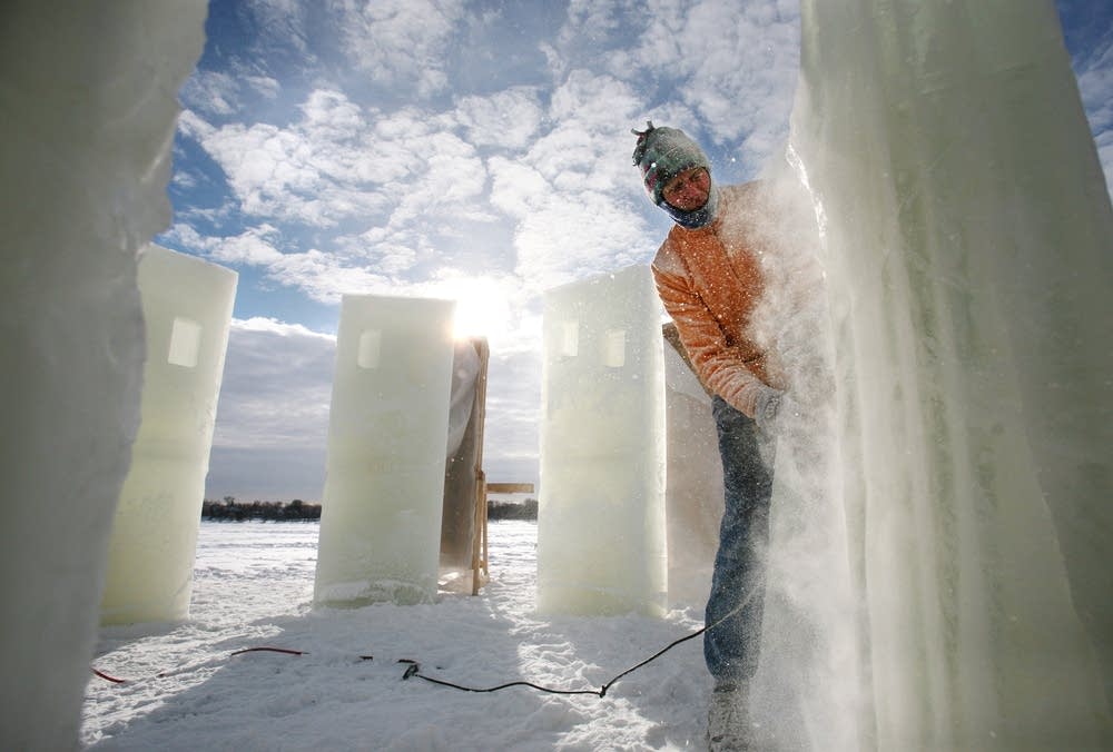 Sanding 'Ice-Henge'