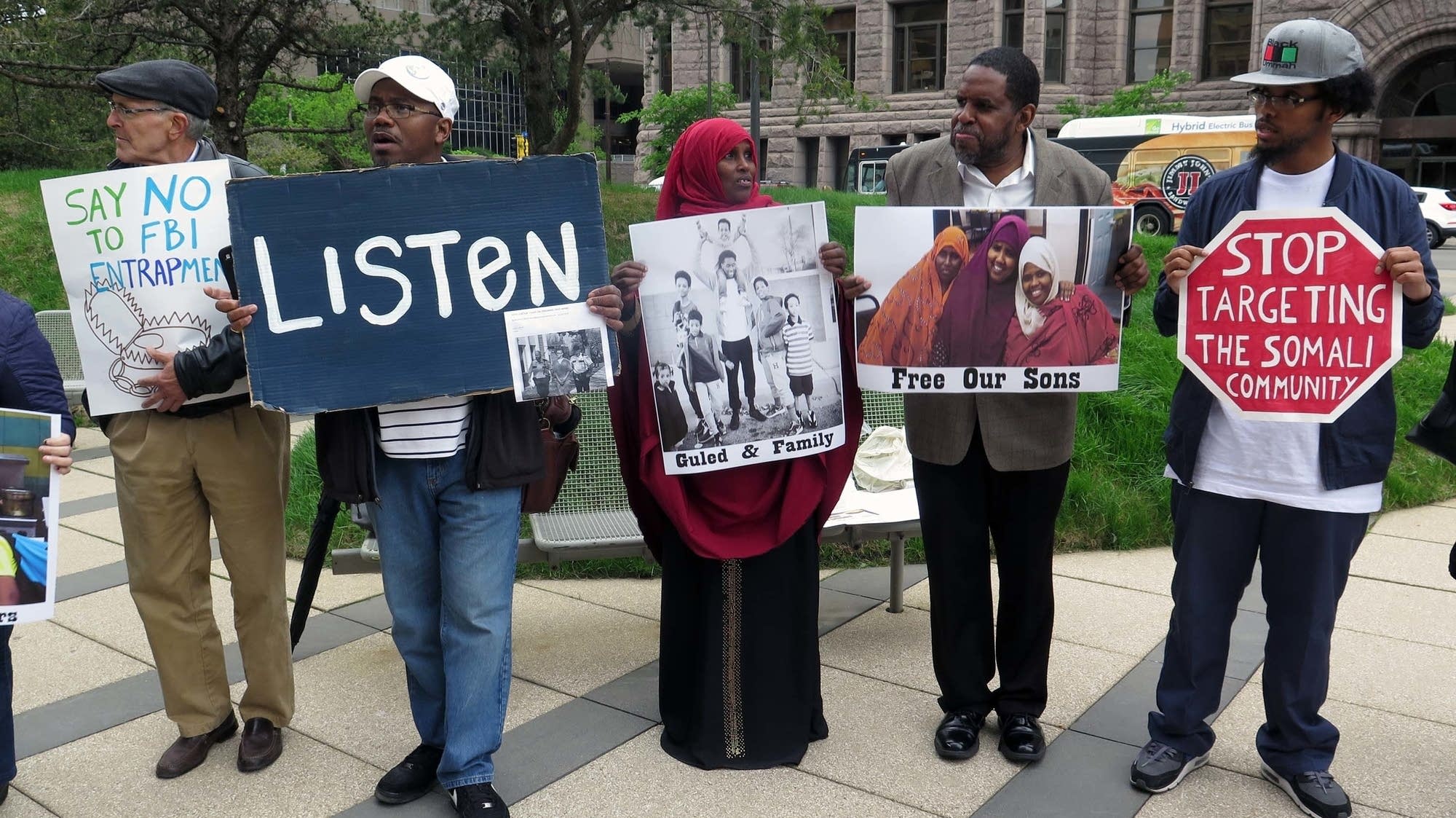 Fadumo Hussein and supporters