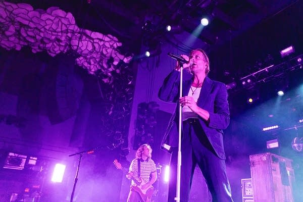 Aaron Bruno of Awolnation performs in concert during "The Phantom Five Tour" at Emo's Austin on March 31, 2025 in Austin, Texas.