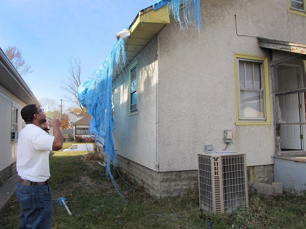 Prince Jeter's damaged roof