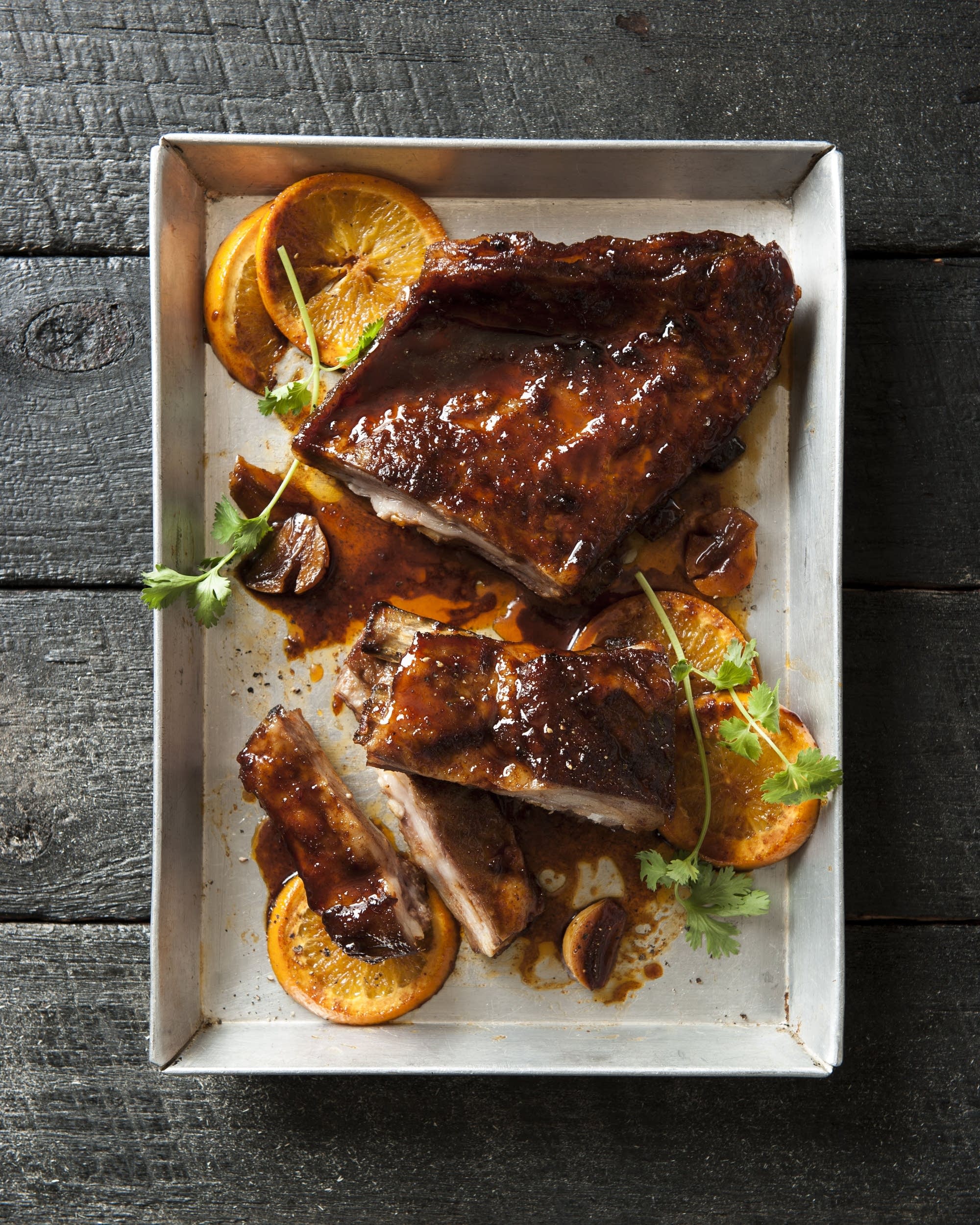 Sticky lamb ribs from "Sweet Nature."