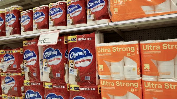 When consumers feel pinched, they start to buy less toilet paper and stick to cheaper brands.