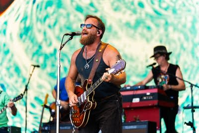 The Black Keys performing on stage