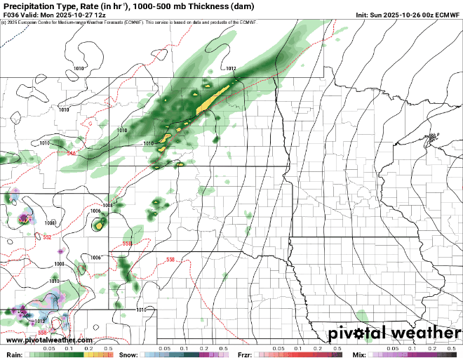 Forecast precipitation Monday 7 a.m. to Wednesday 7 a.m.