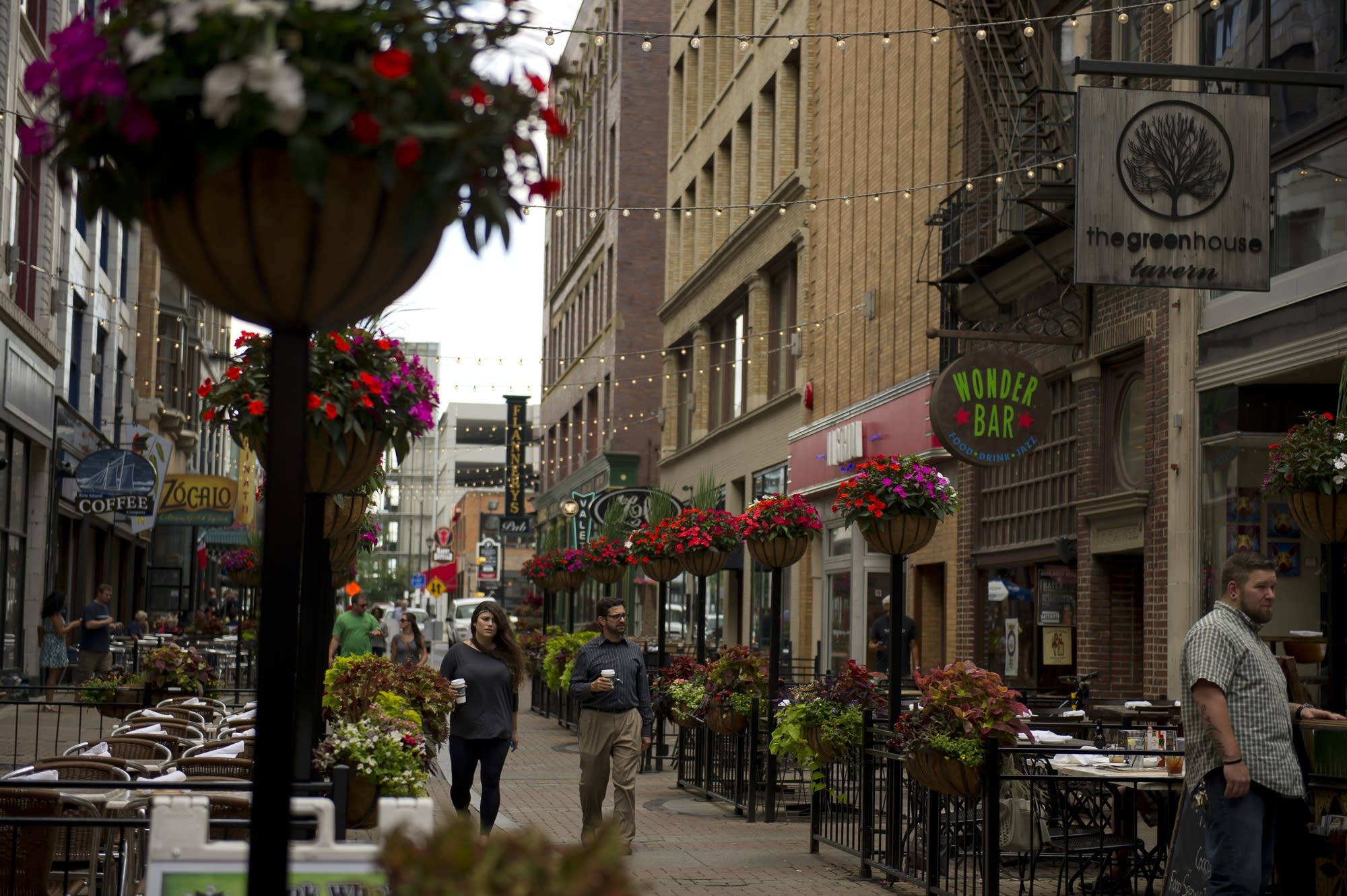 A view of downtown Cleveland, along East 4th Street