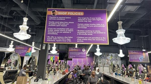 The 10,000-square-foot salon has about 120 seats.