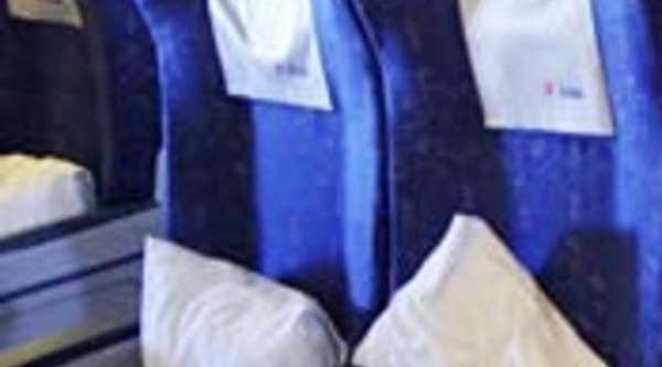 Empty seats on a plane