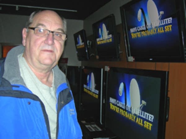 Jack Wiebke of Farmington checks out some TVs.