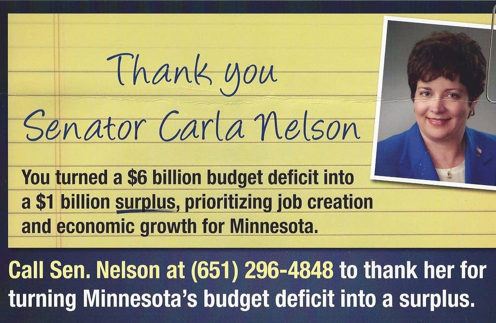Flier supporting Sen. Carla Nelson