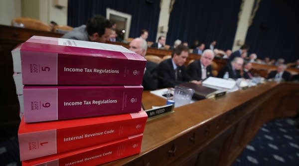 Members of Congress participate in the House Ways and Means Committee markup of the Republicans' tax reform plan.