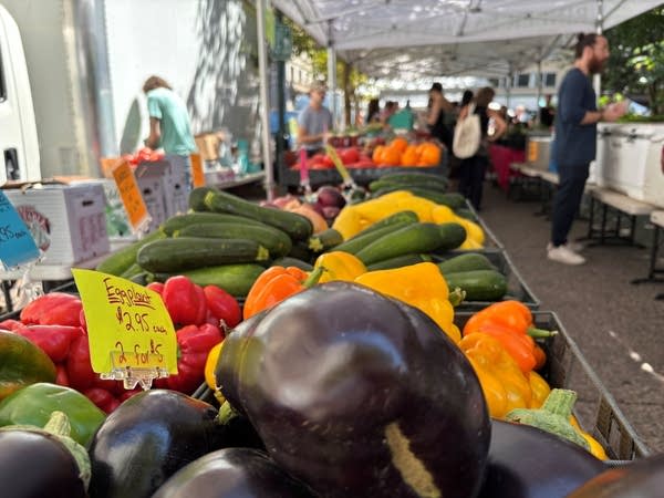 Vegetables close-up at a farmers' market