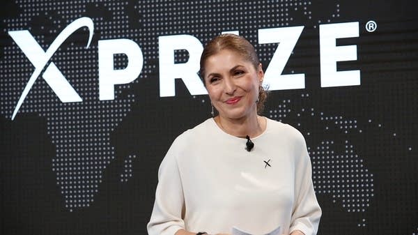 Anousheh Ansari, CEO of the XPrize Foundation, attends the Global Learning XPrize Foundation Grand-prize Awards at Google Playa Vista Office in 2019.