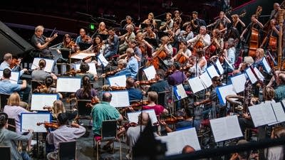 The Minnesota Orchestra rehearses for the BBC Proms