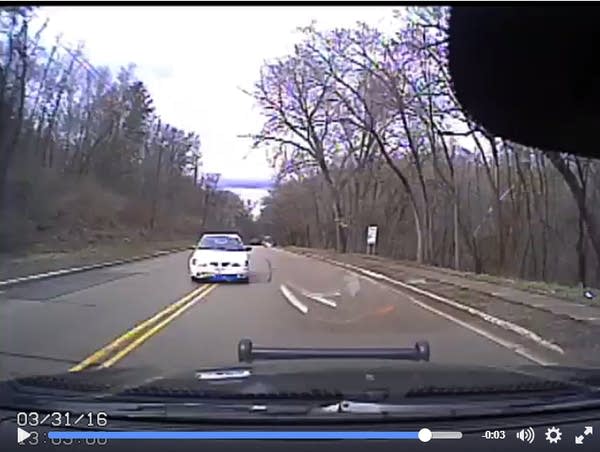 Video: Texting driver hits Hudson police car