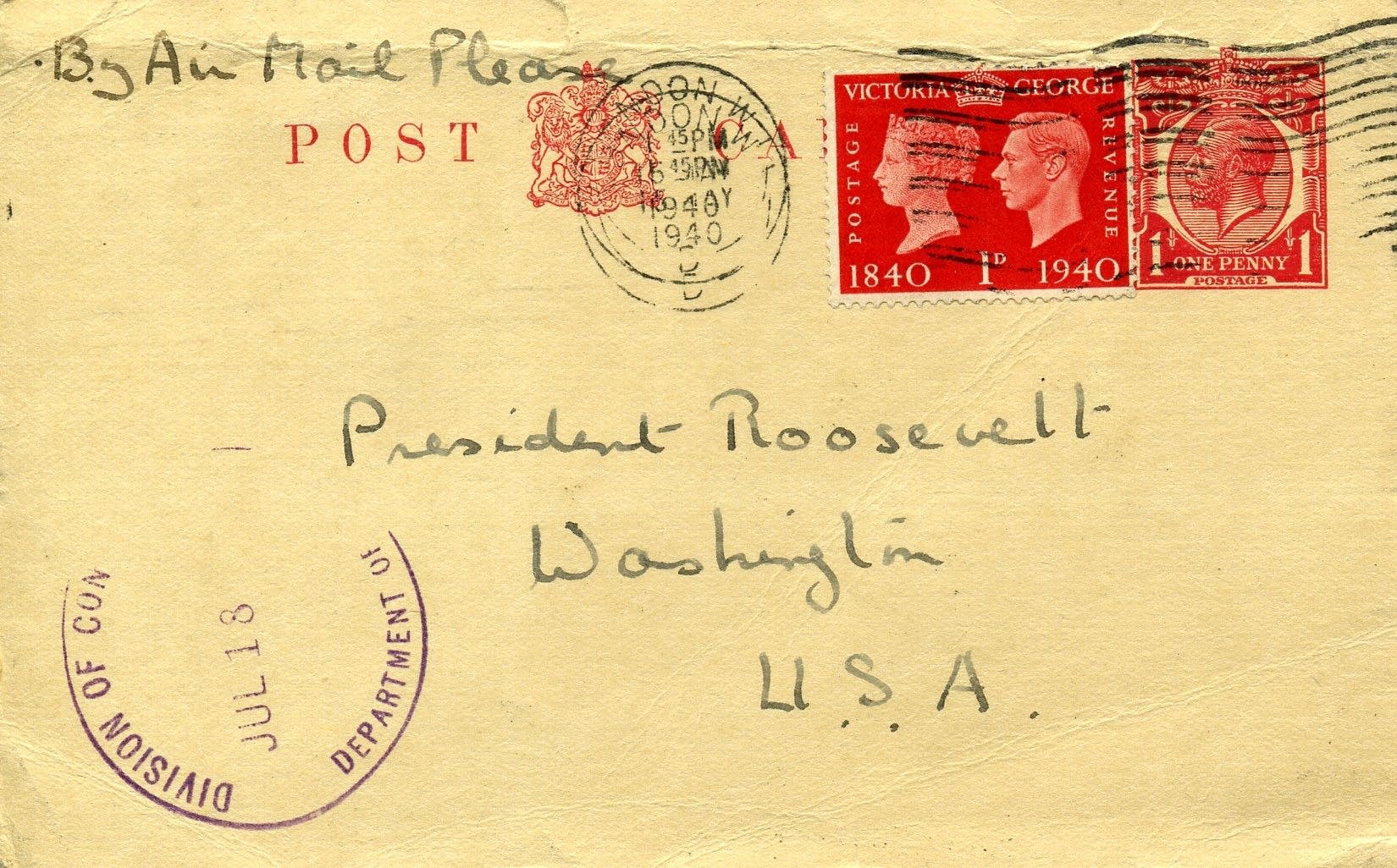 Envelopes and cards sent to the Roosevelt White House APM Reports