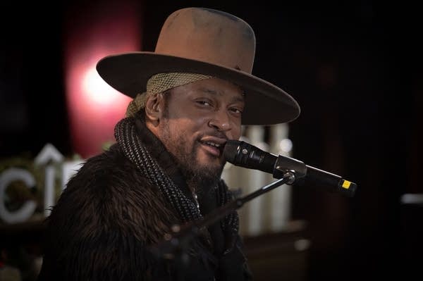 D'Angelo performs at The Apollo Theater on February 27, 2021, in New York City.