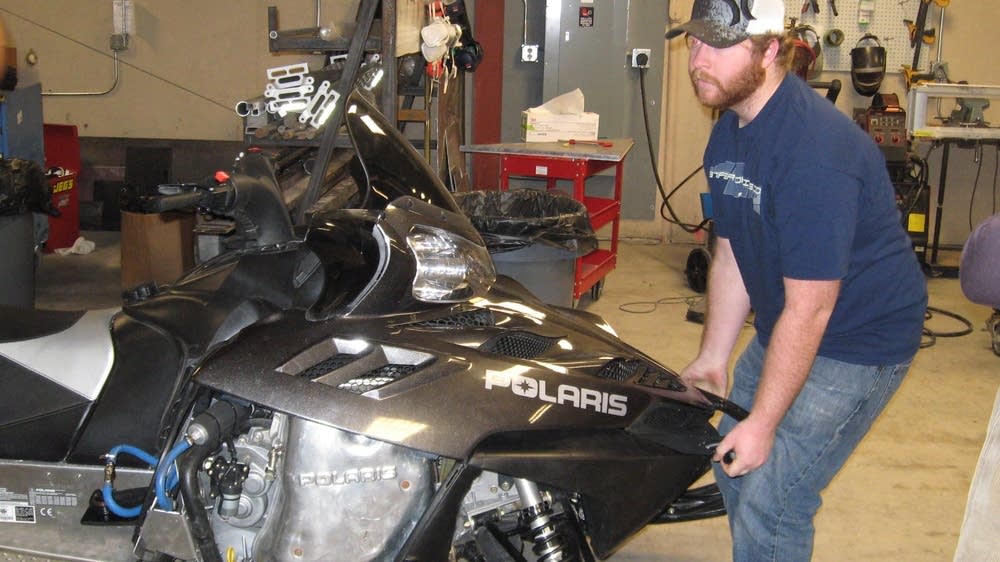 Students compete to keep snowmobiles running clean MPR News