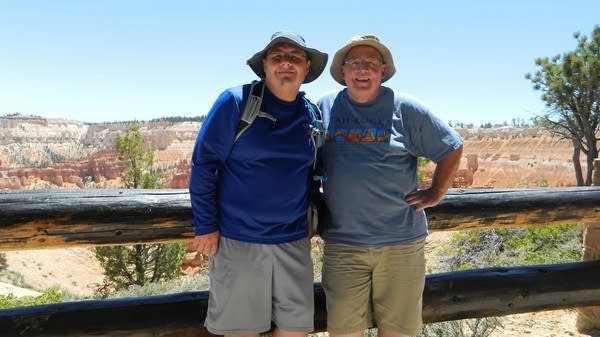 Chris Sorbe and his father in Bryce Canyon National Park