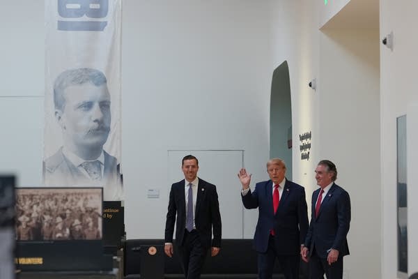 Trump visits newly built Theodore Roosevelt Presidential Library in North Dakota's Badlands