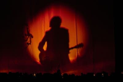 Shadow of Brandi Carlile on stage
