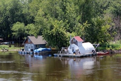 Boathouses on Latsch Island