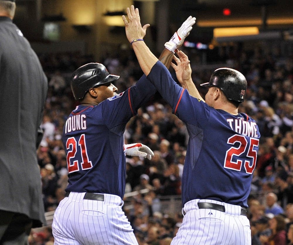 Jim Thome, Delmon Young