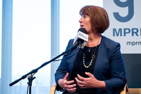 State Rep. Erin Murphy answers a question during a debate.