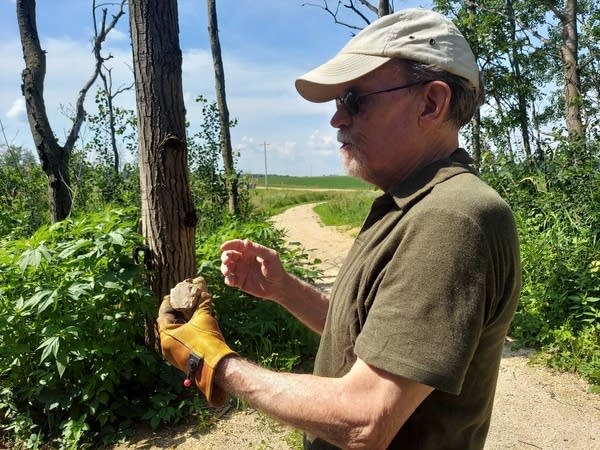 b9b80c-20250728-a-person-holds-a-piece-of-chert-600 Southern Minnesota Muqafaa website reveals the history of the original tool industry