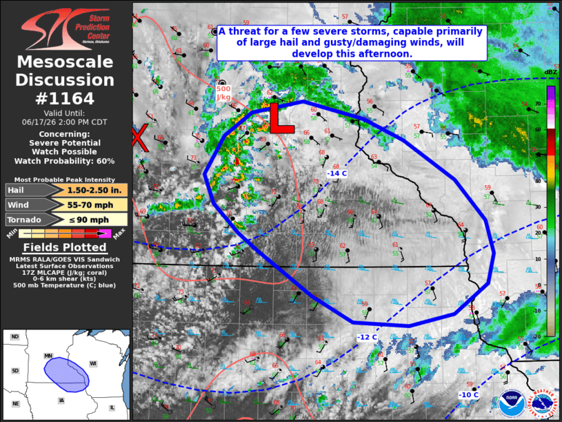 Here's the matching mesoscale briefing to our storm track