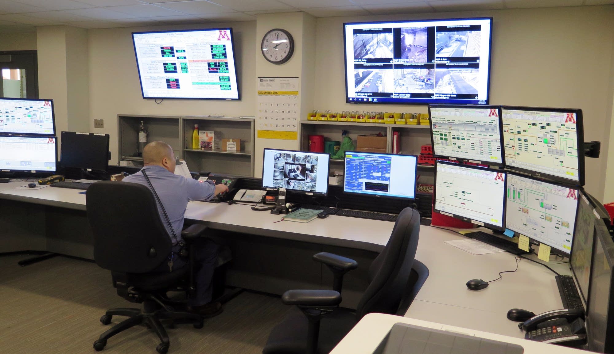 The control room of the University of Minnesota's new Main Energy Plant