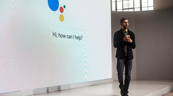 SAN FRANCISCO, CA - OCTOBER 04: Pichai Sundararajan, known as Sundar Pichai, CEO of Google Inc. speaks during an event to introduce Google Pixel phone and other Google products on October 4, 2016. 