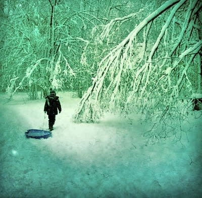 A boy and his sled