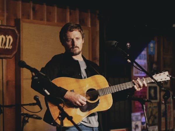 Sturgill Simpson performing at the Station Inn in Nashville.